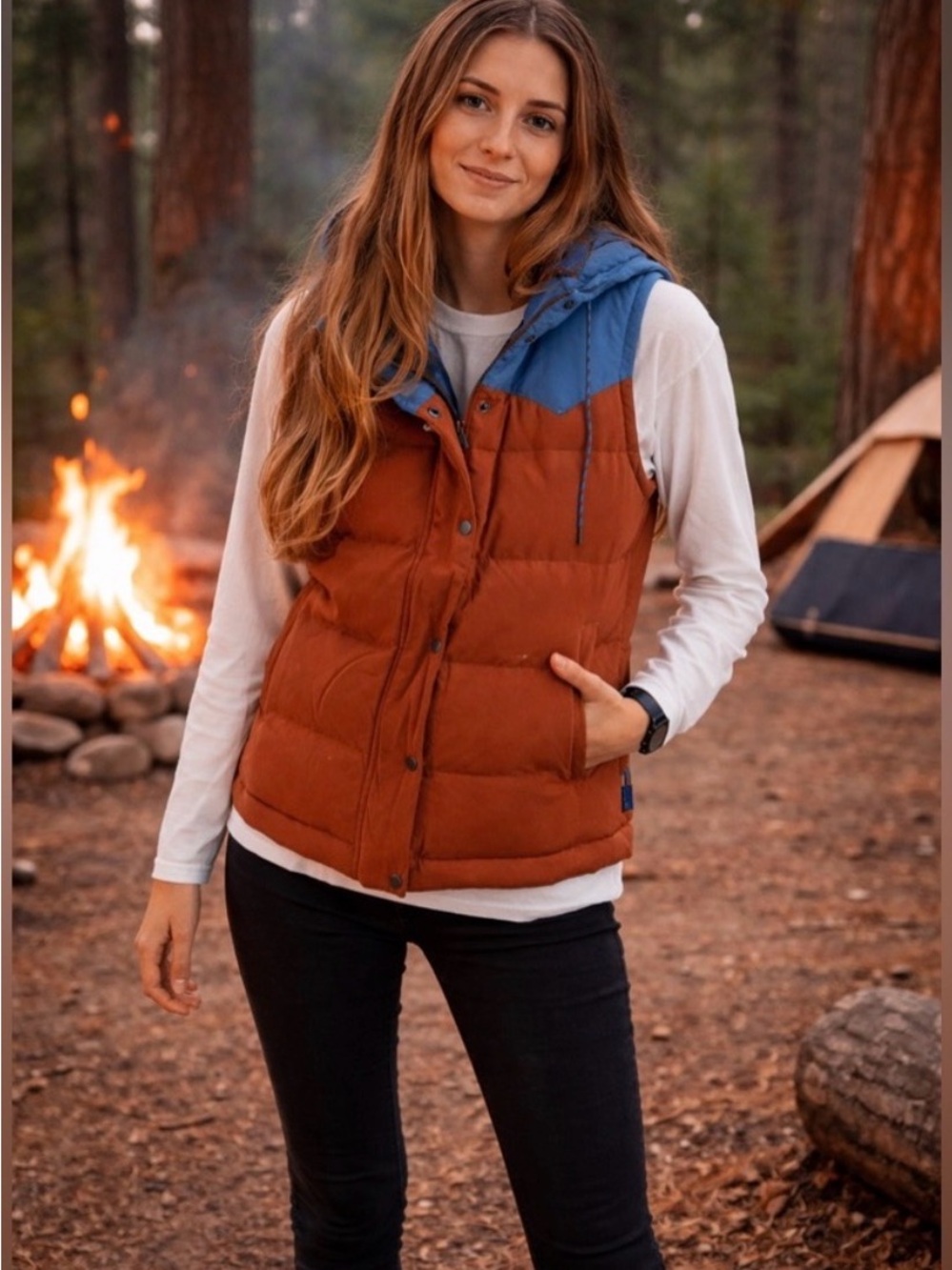 W'S BIVY HOODED VEST Patagonia woman